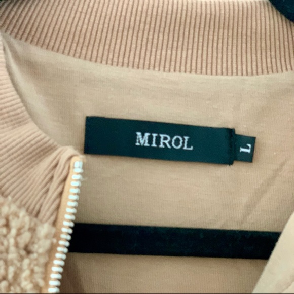 Camel Brown Sherpa Zip Up Jacket - Picture 3 of 4